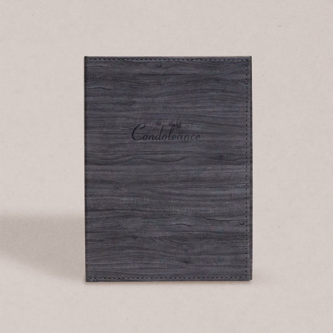 Condoleancemap 3-slag Wood antraciet